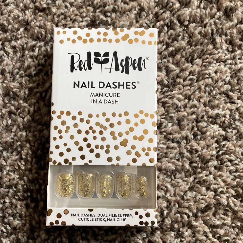 NEW red aspen nail dash. Penny is golden